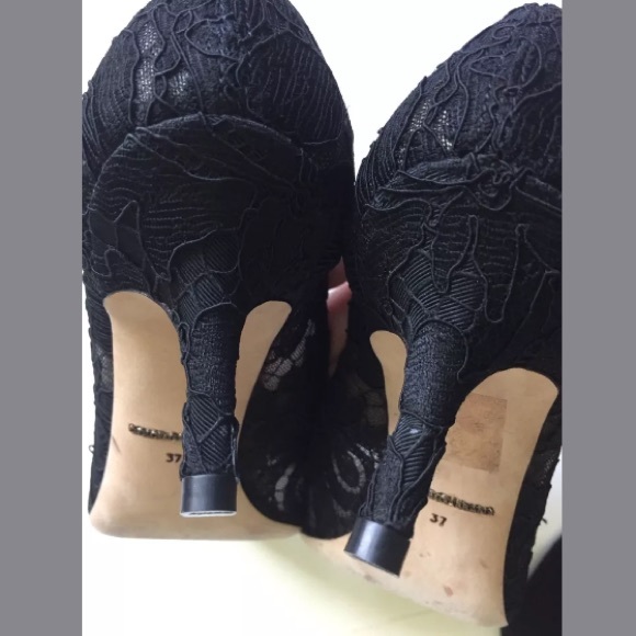 Dolce & Gabbana Black Lace Taormina Heels - Picture 5 of 7
